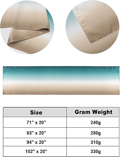 Miniatura 6 de Smile Sunflower Bed Runner Scarf Teal Green Khaki Gradient Bedding Scarf Decorative Bed Runners Cover for Home Bedroom Hotel Wedding Room Bed Scarf