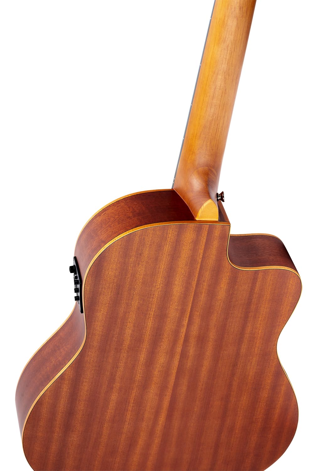 Ortega Guitars Chitarra Concerto per Mancini Thinline Elettro-acustica - Serie Family - Slim Neck - include Gig Bag - top in mogano/abete (RCE125SN-L)