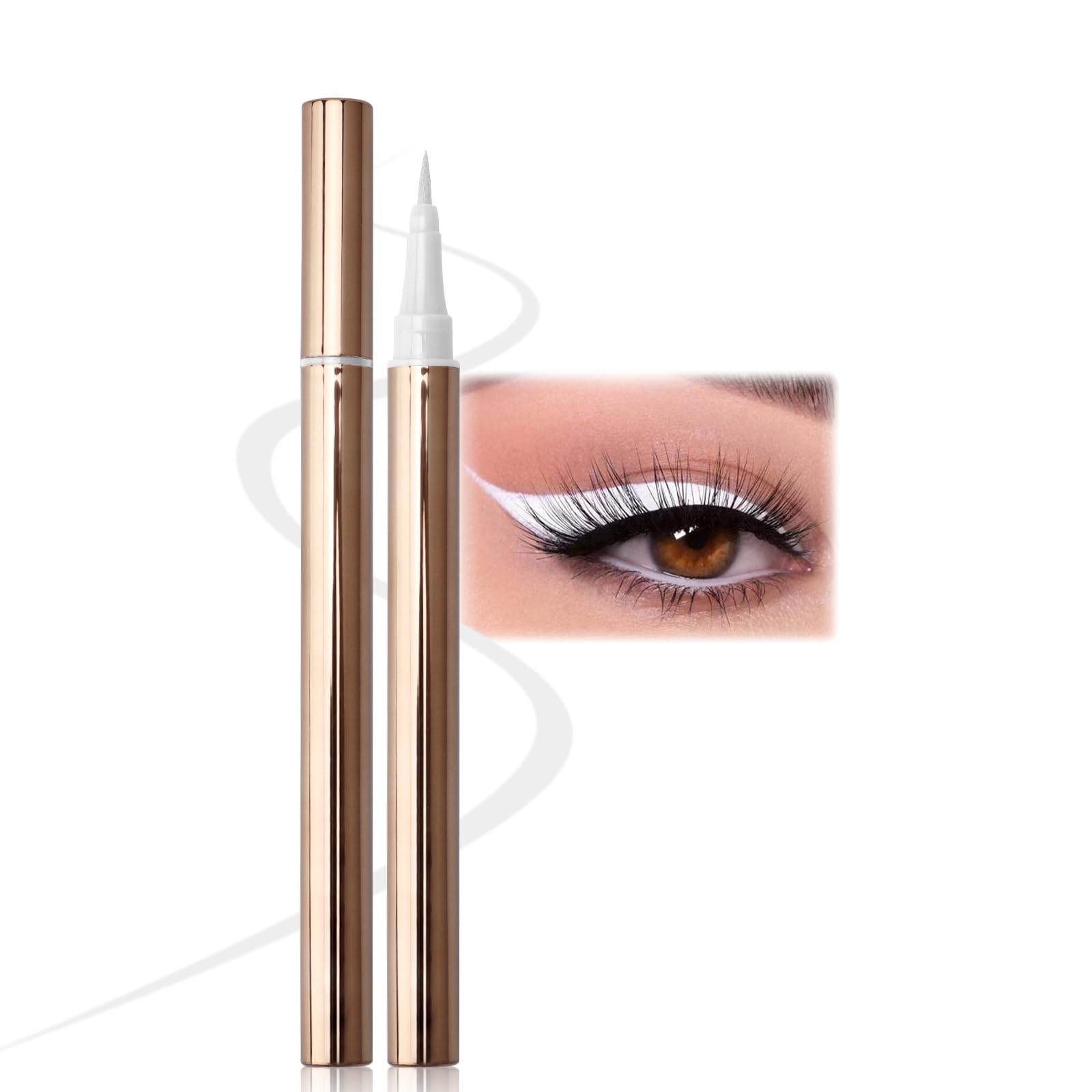 Erinde White Liquid Eyeliner - High Precision, Liquid White Ink Pen Eyeliner, Professional Waterproof Eyeliner Pen Langhaltend Eye Liner Stift, Quick Dry Corean Eyeliner Makeup