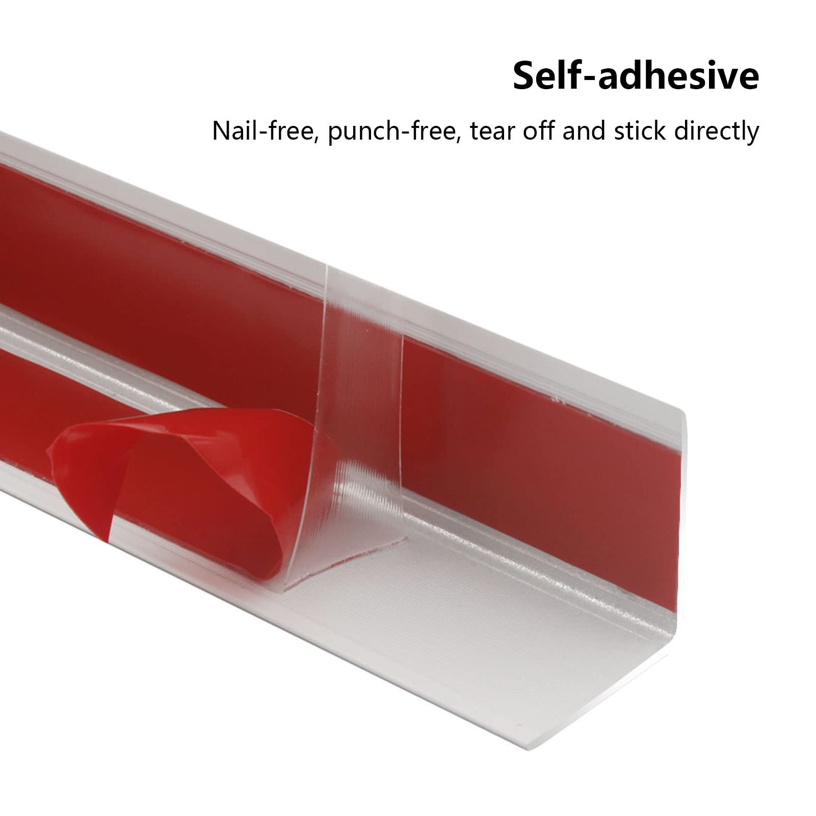Plastique PVC coin mur de décoration Protecteur d'angle mural, protections d'angle en alliage d'aluminium for protection de bord mural, 100 cm, bouclier d'angle auto-adhésif à 89 degrés for la protect
