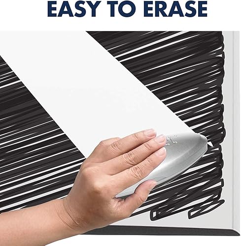 Miniatura 10 de Quartet Caballete, pizarra blanca magnética, 4' x 3', reversible, móvil, soporte para rotafolios, Prestige 2, marco negro (ECM43P2)