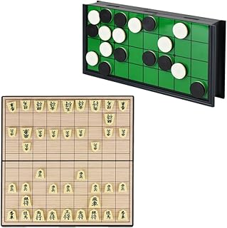 ノーブランド品リバーシ&将棋セット初心者対戦ボードゲームホームパーティーマグネット式駒付属老若男女コンパクト