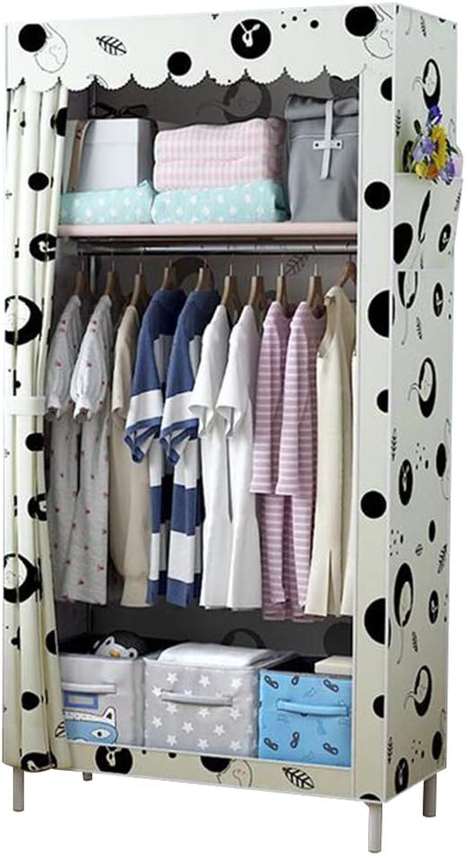 Cloth Wardrobe Clothes Closet, Portable Closet Wardrobe Storage Closet Standing Closet Fabric Cabinet Portable Wardrobe,E_70x45x150cm