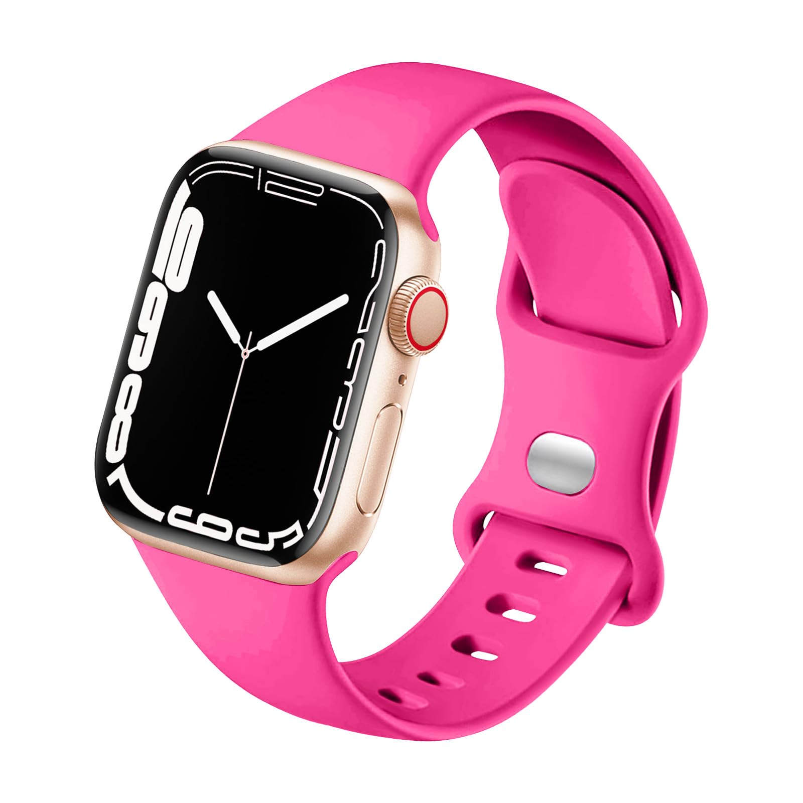 Sport Strap Compatible with Apple Watch Straps 46mm 40mm 38mm 41mm 42mm 44mm 45mm, Silicone Strap Replacement for iWatch Bands Series 11 10 9 8 7 6 5 4 SE 3 2 1 Women Men — view 12