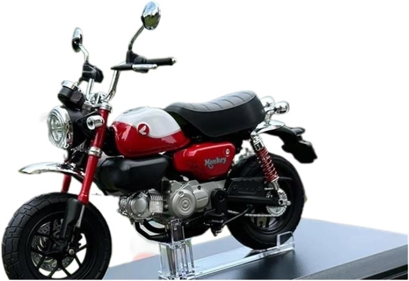 Scale Model 1:12 Scale for 2022 Monkey 125 Motorcycle Model Kit Red Static Die Casting Collection Ornaments Collectible Ornaments