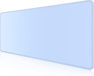 Dapesuom Large Gaming Mouse Pad, Extended Mousepad with Stitched Edges, Water Resist Keyboard Pad with Non-Slip Base, Big XXL Mousepad Desk Mat for Gamer, Laptop, Office, 31.5x15.7in, Sky Blue