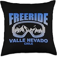 Vista 1 de Freeride Valle Nevado by Vertical Blue Designs Freeride Valle Nevado Chile - Almohada (18 x 18 pulgadas), multicolor