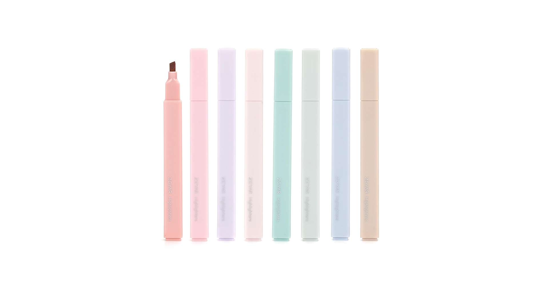 Amazon.com : ZEYAR Aesthetic Cute Highlighter Pens, Cream