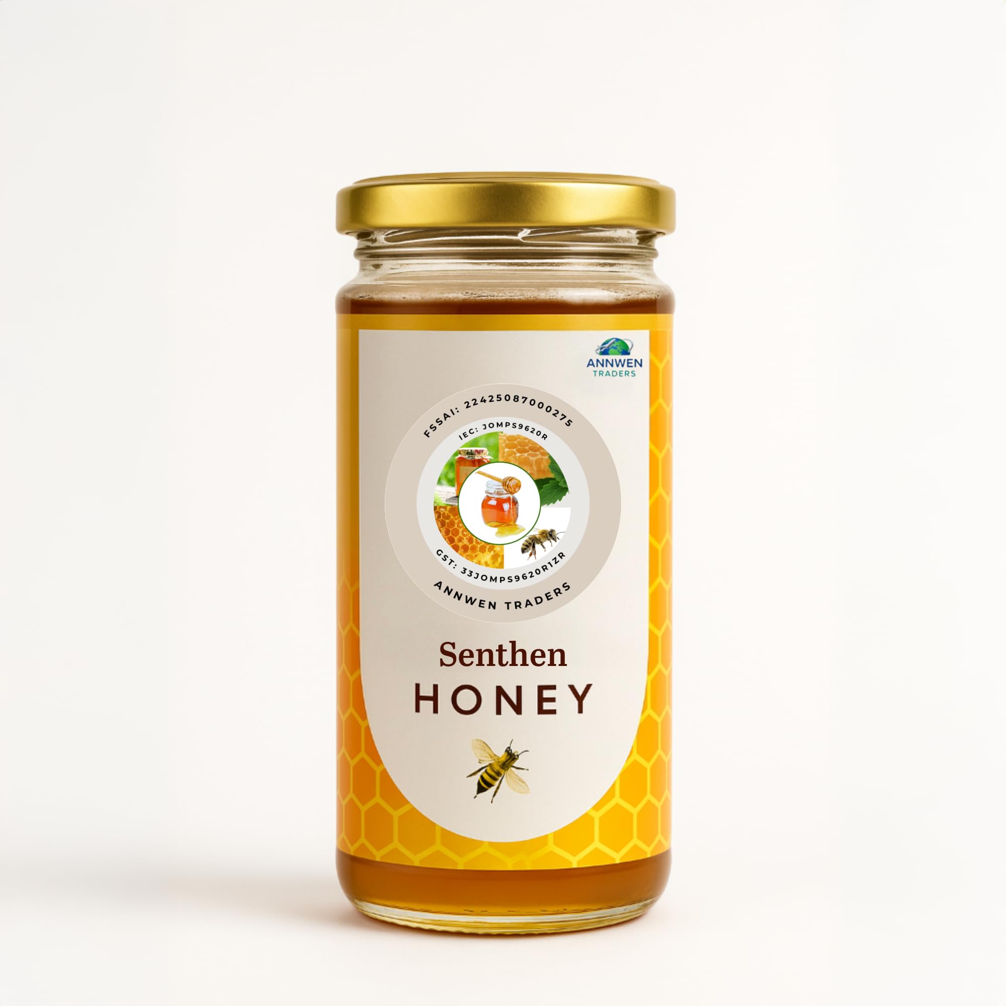 HONEY☆ Annwen Traders Senthen Honey, 500 gram | 100% Pure & Natural Honey