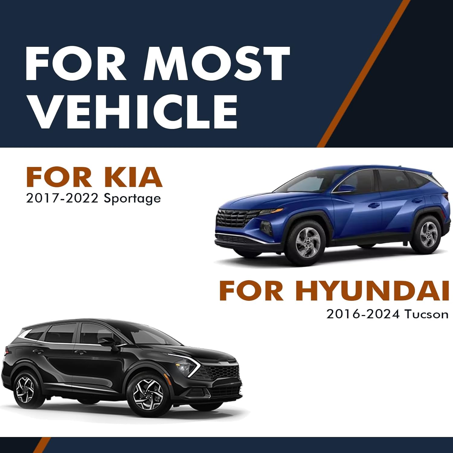 PM Auto Pair of 2 Rear Complete Shock Absorber Kit Compatible With 2016-2024 Hyundai Tucson