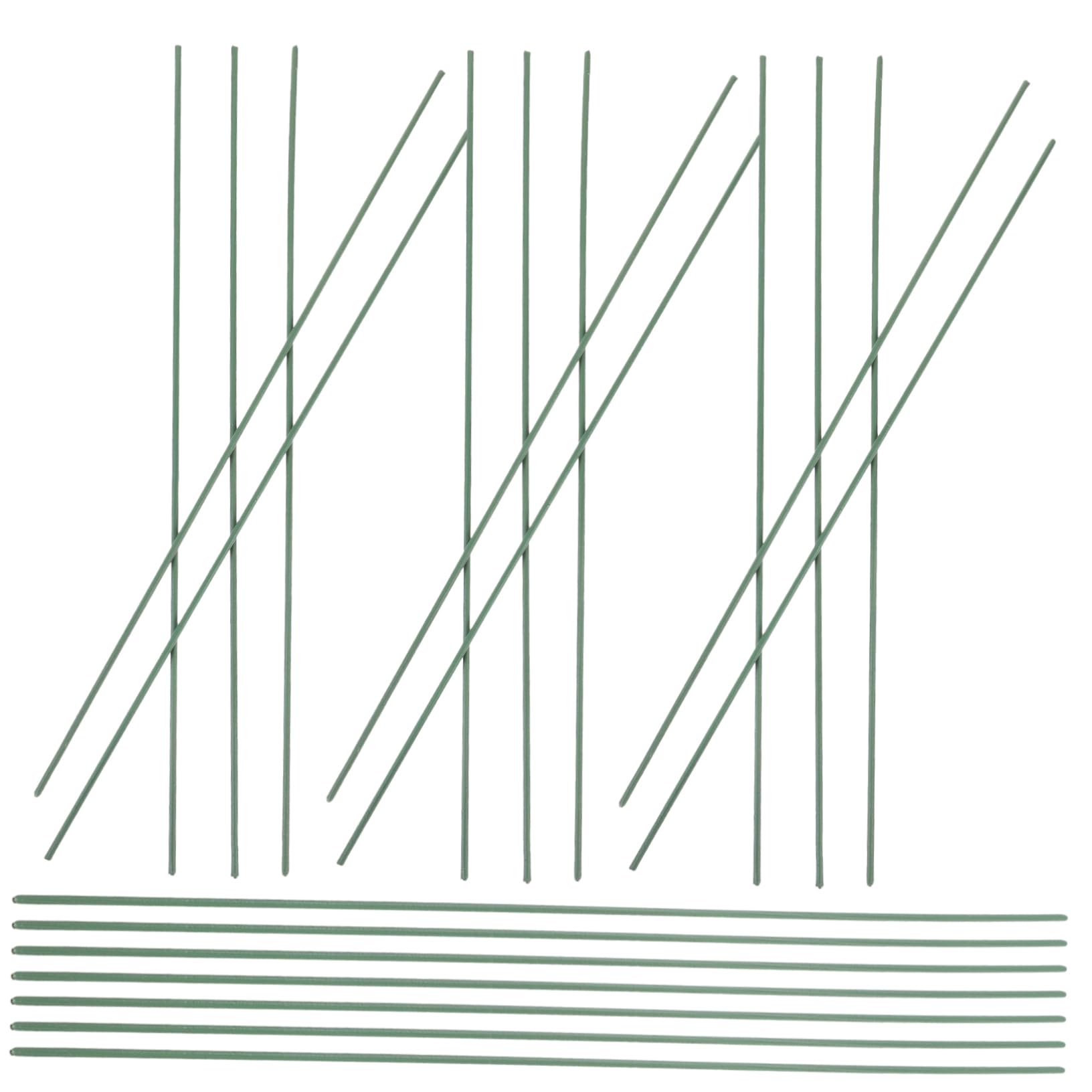 HOODANCOS Floral Garlands for Decor 100pcs Green Floral Wire Stems for DIY Flower Arrangement Kit