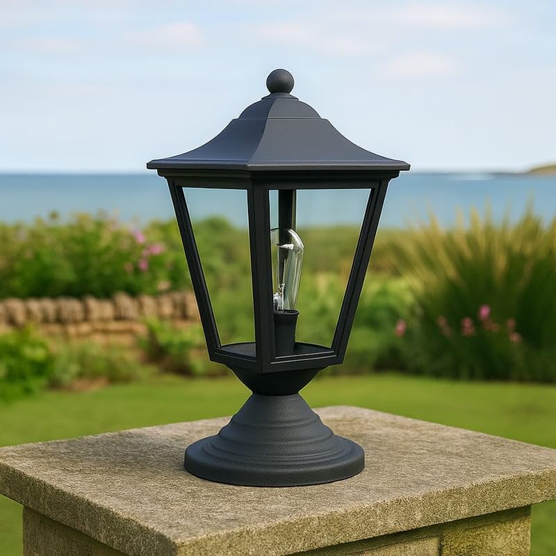ED:T/ed:t Edit Coastal Mullion Outdoor Pedestal Light Anthracite