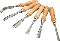 Vista 9 de VEVOR Juego de cinceles de madera, 12 piezas, cincel de mano tallado de 3-3/4 pulgadas de longitud de hoja con mango de eucalipto rojo, caja