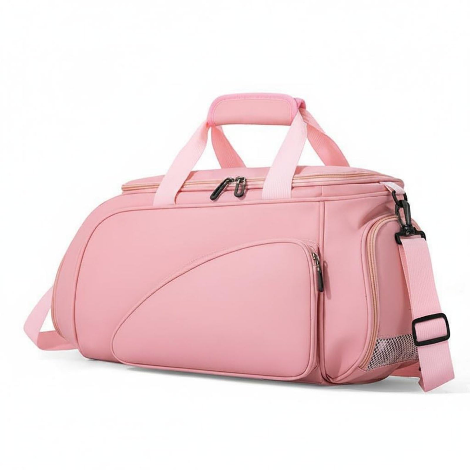 Borsa Sportiva Borsa Palestra Borsone Palestra Zaino a Tracolla Ampio 19L Separazione Umido Asciutto Manico Imbottito Tracolla Regolabile Oxford, Pink