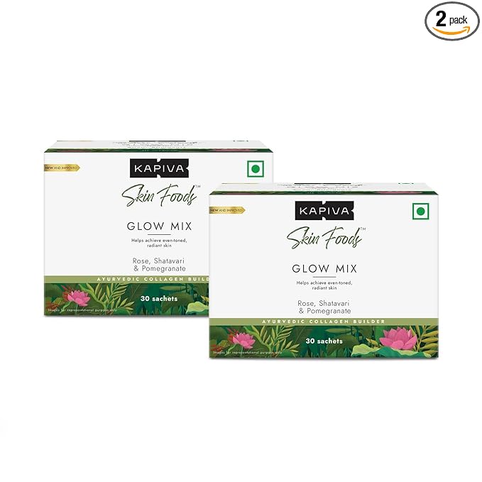 Kapiva Skin Foods Glow Mix, 30 Sachets, Pack of 2