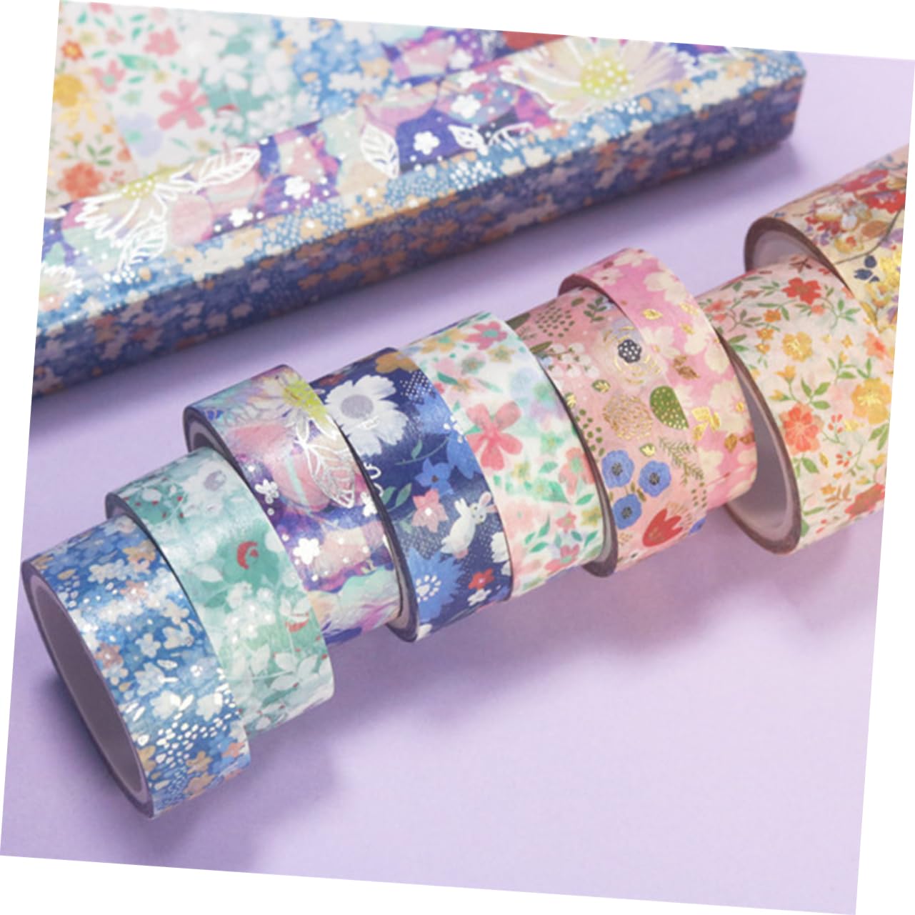 HOMSFOU 3 Sätze Blumendesign Washi Tape Dekoratives Klebeband Für Diy Bastelprojekte Scrapbooking Und Geschenkverpackungen Leicht Abziehbar Und Vielseitig Einsetzbar 9 Rollen * 3