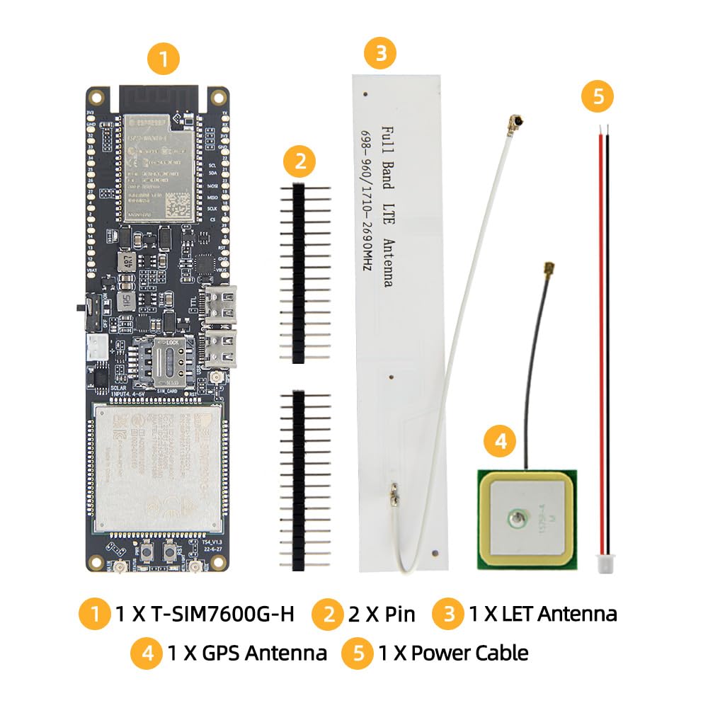 LILYGO T-SIM7600G-H 16MB ESP32-WROVER 18560 Porta Batteria Carica Solare ESP32 TTGO Scheda di Sviluppo