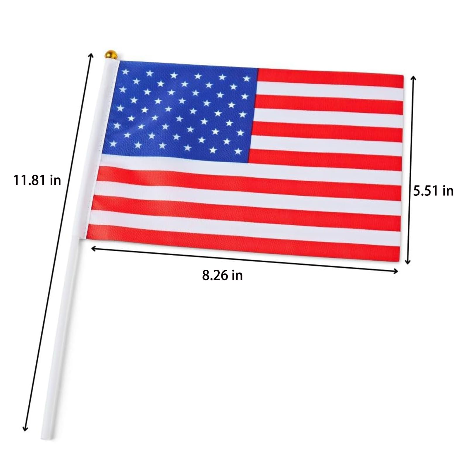 12PC Bandera De Mano Americana,Banderas Miniatura Usa,Banderas De Estados Unidos,Decoración De Banderas Usa,Banderines Patrióticos De Estados Unidos,Para Decoraciones De Fiesta De Copa Mundial,Kiuiom