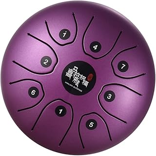 5.5 Inch Mini 8-Tone Steel Tongue Drum C Key Percussion Instrument Handpan Drum with Drum Mallets Carry Bag