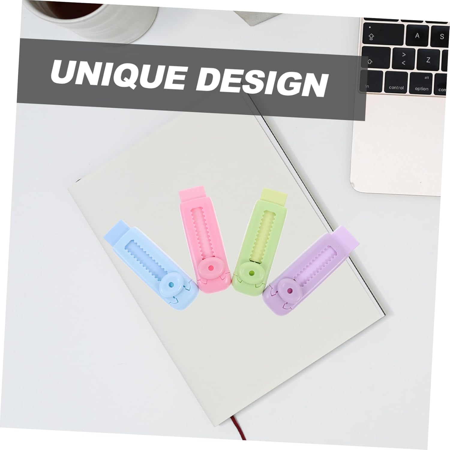 ARTIBETTER 32pcs Retractable Erasers Traceless Sliding Mechanism for Students Portable Push-Pull Erasers for School Office and Art Use