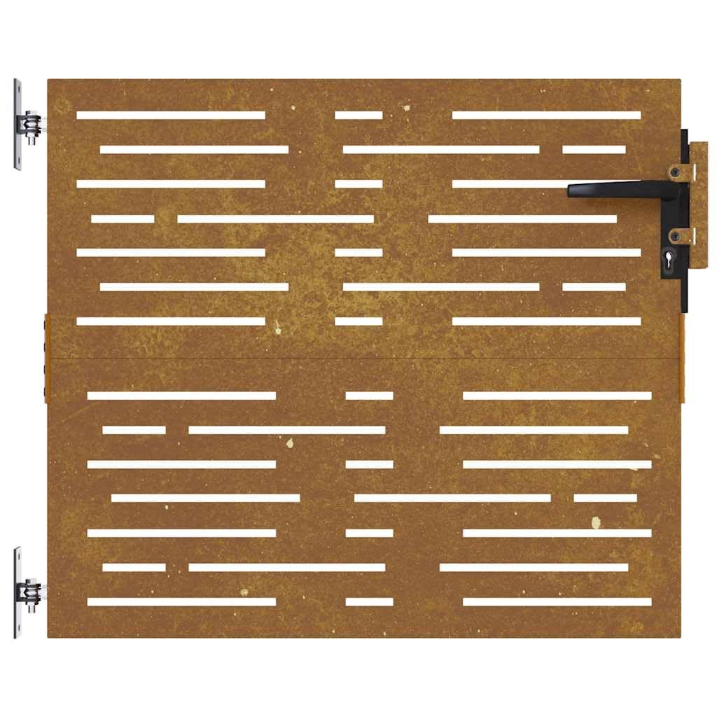 Refined Puerta de jardín acero corten diseño cuadrado 85x75 cm
