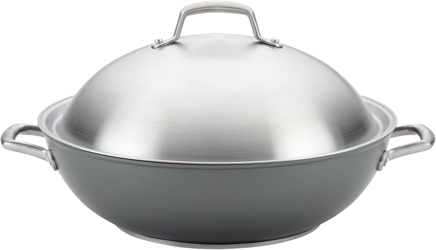 Anolon Accolade Non stick Cookware 34cm Covered Wok, Pots and Pans