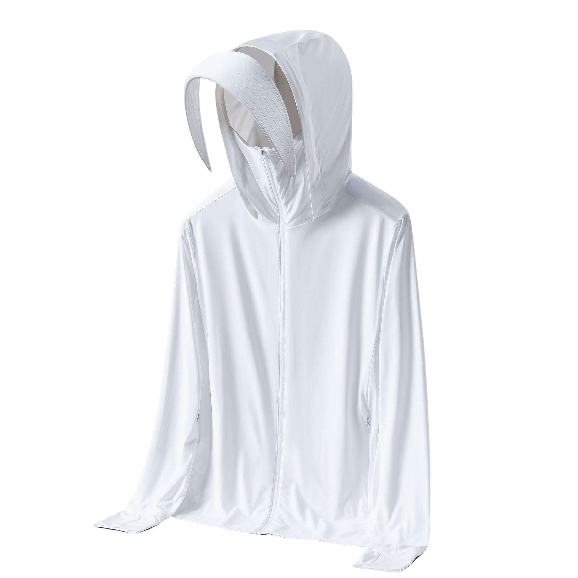 SPF50 Ice Silk Protector solar para hombre, camisas de protección contra erupciones de pesca, camisas de verano con protección solar ligera, abrigo de piel