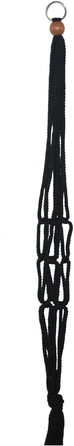 Primitive Planters 36" Black Macrame Plant Hanger - 2015