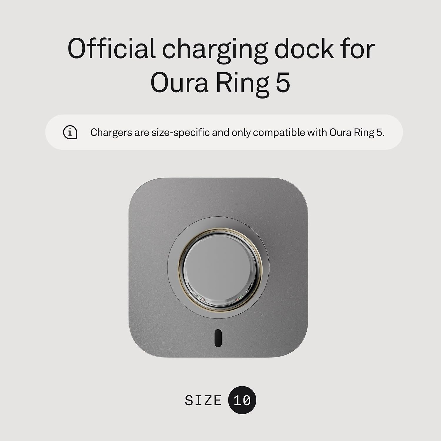 Oura Ring 5 Official Charging Dock - Size 10