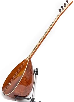 Long Neck Saz Rare Pamela Wood & Mother of Pearl design, Professional Instrument Turkish String Musical Instrument