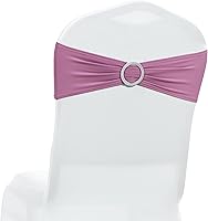 Vista 43 de MDS - Paquete de 250 lazos de elastano para silla, universales, bandas elásticas para silla, lazos con hebilla, lazo deslizante para decoración