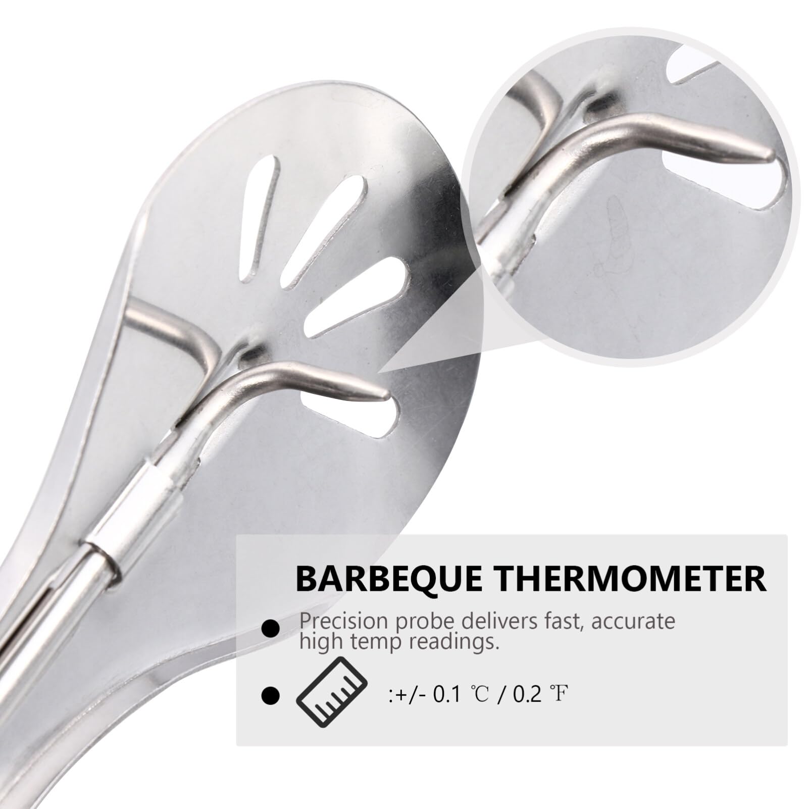 VOSAREA 1 Set Grillzange mit Thermometer 2 in 1 Backthermometer Steakklemme Küche Zange Grillzange mit Sonde