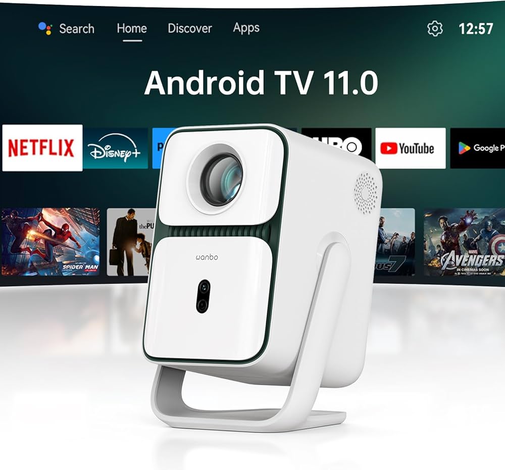 WANBO T2 Ultra Smart Beamer Android TV, Netflix Offiziell