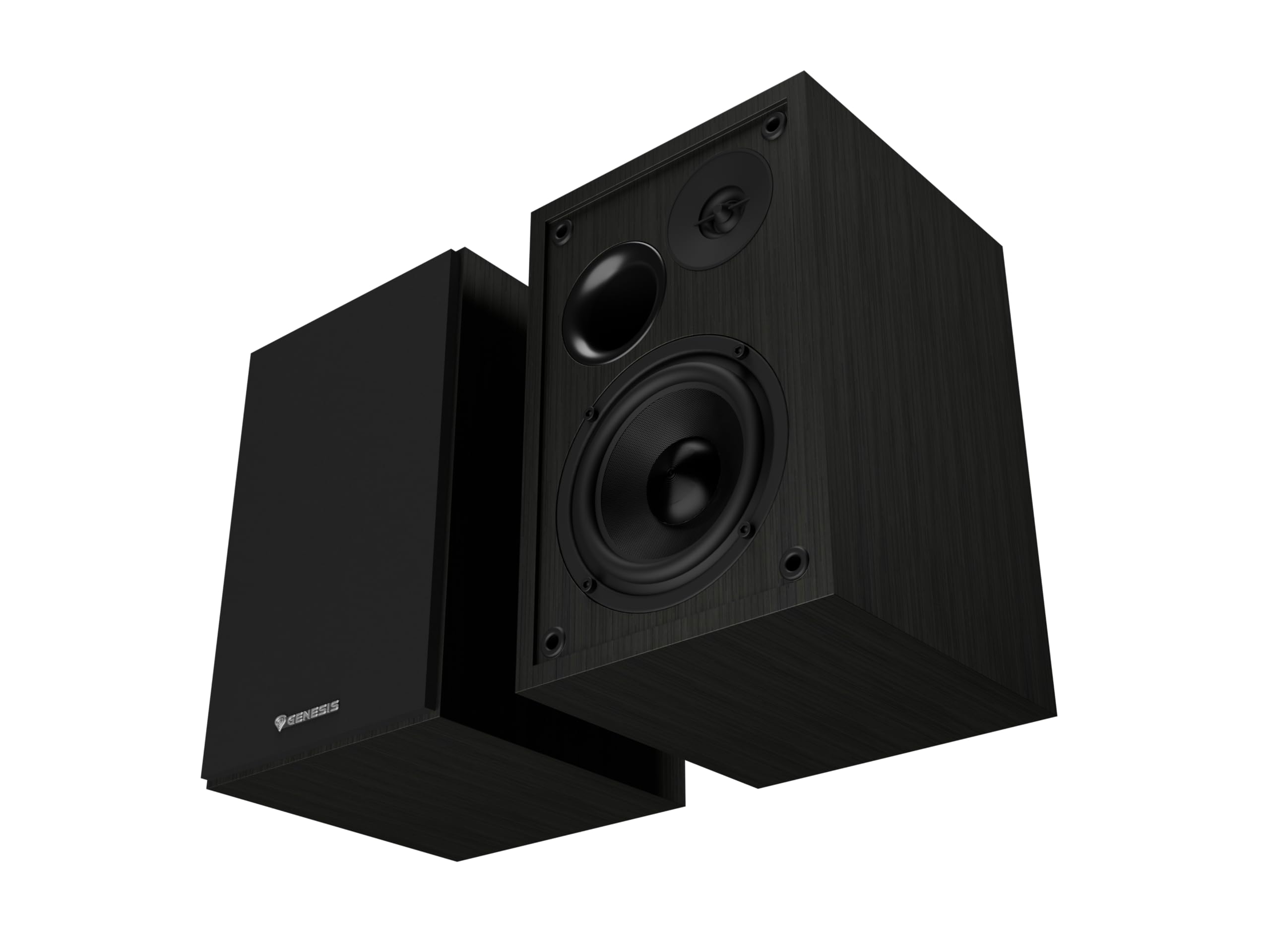 Genesis Arsen 302BT Altoparlante Bluetooth 2.0 – Altoparlante attivo per PC Gaming & Studio con 20 W RMS, Bluetooth 5.3, cassa in legno MDF, riflettore basso, controllo altezza e volume, AUX Line-In