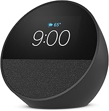 Amazon Echo Spot, Great for nightstands, offices and kitchens, Smart alarm clock with Alexa, Black