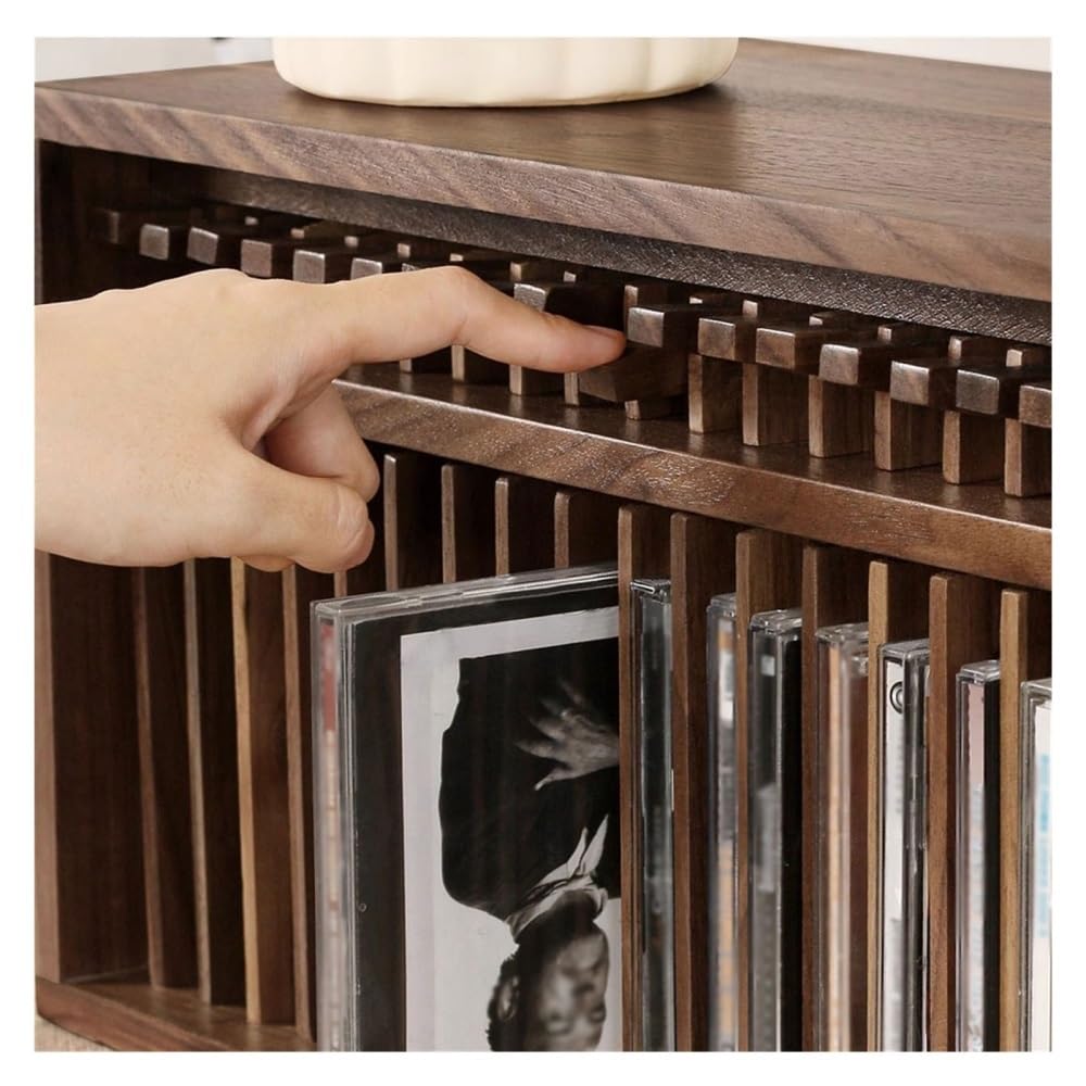 birene Archiviazione CD/DVD Porta CD pop-up for la conservazione di dischi, supporto for esposizione di album in legno for la casa
