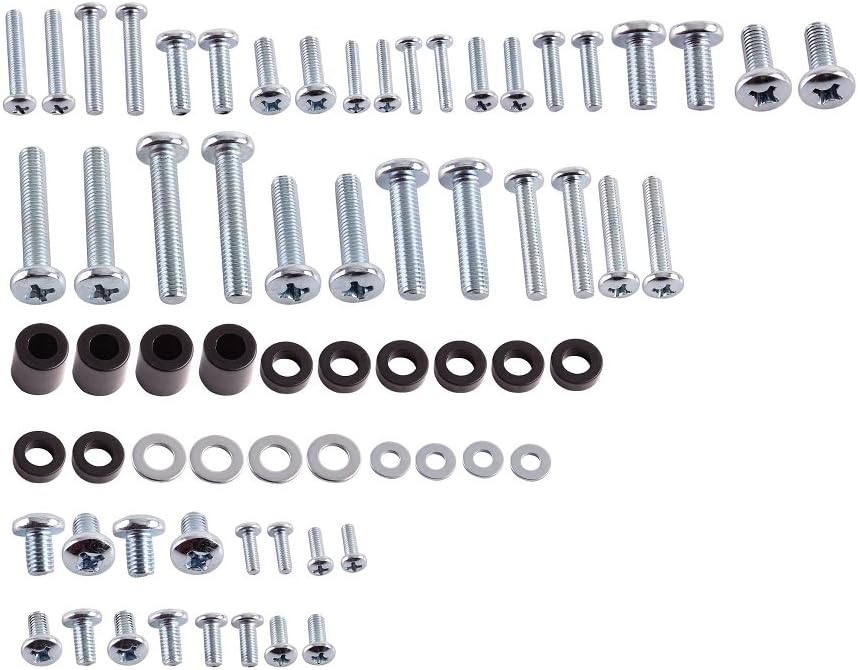 Universal TV Mounting Hardware Kit VESA Bolt Screw Washer Spacer Kit for TV Wall Ceiling Bracket Mounts M4 M5 M6 M8