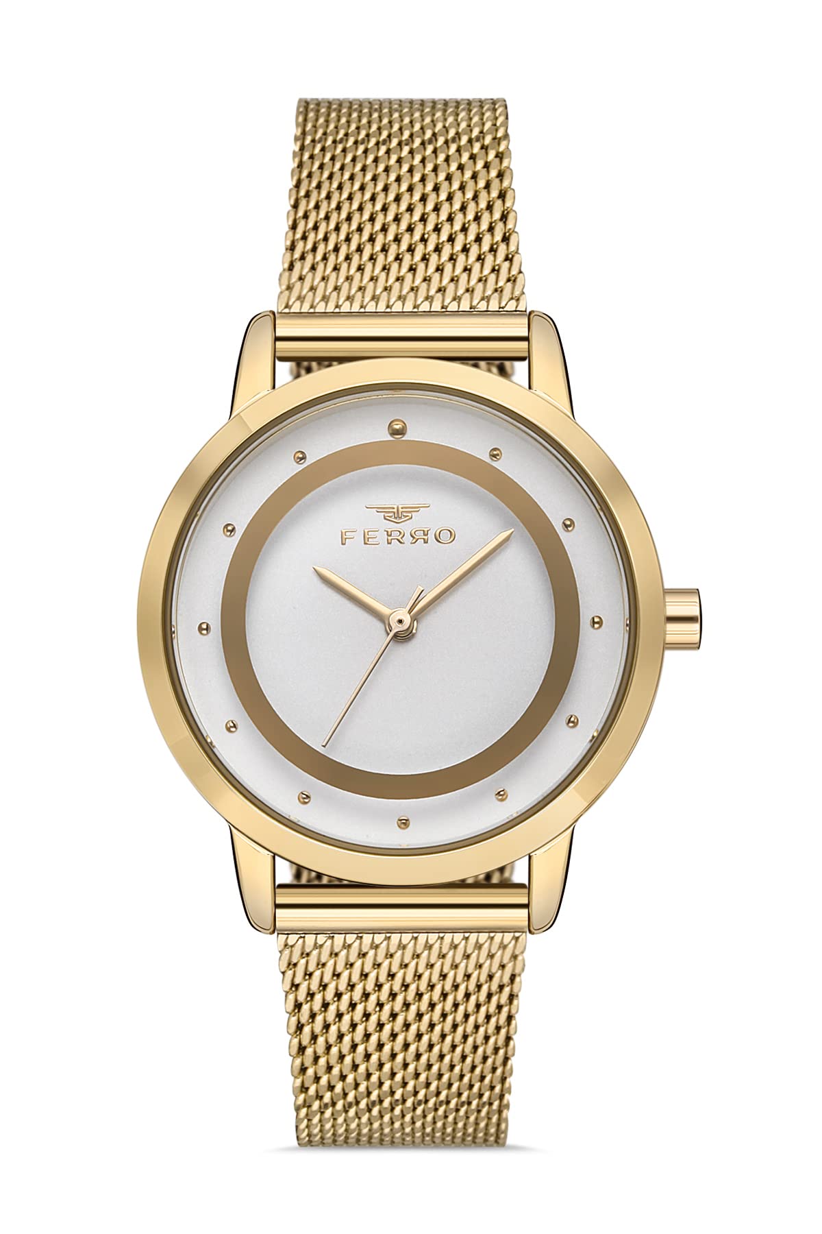 Ferro Aversa Analog White Dial Womens Watch-F40090C-B (B09RPBBDPZ) Amazon Price History, Amazon Price Tracker