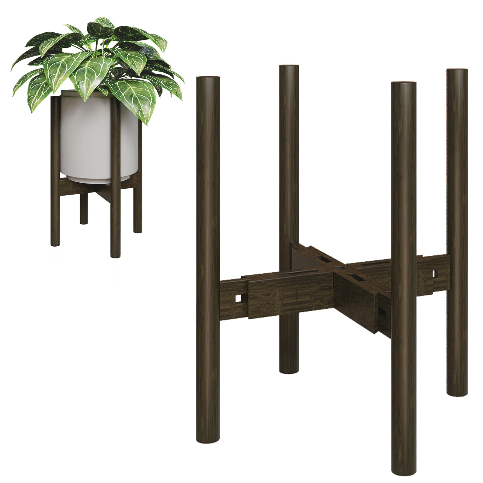 SUPPORTO PER MENSOLA in legno design moderno per vaso di fiori per piante strume EUR 8,62