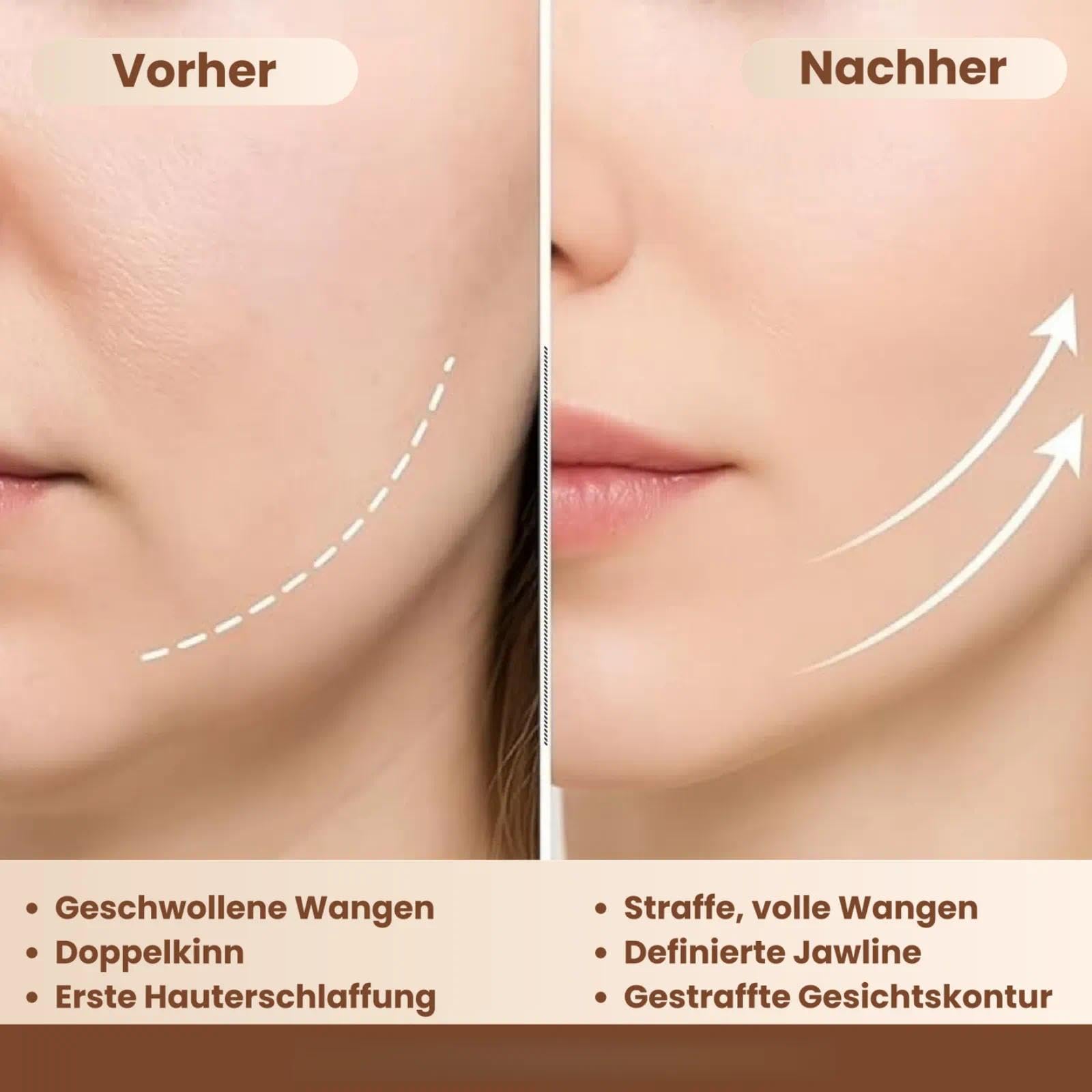 Aluvea GloBrush，Lymphatic Facial Brush, eine Konturierungs-Massagebürste für die Gesichtsreinigung und Kinnformung，Massieren Sie die Augen und Halsregion(Zwei)
