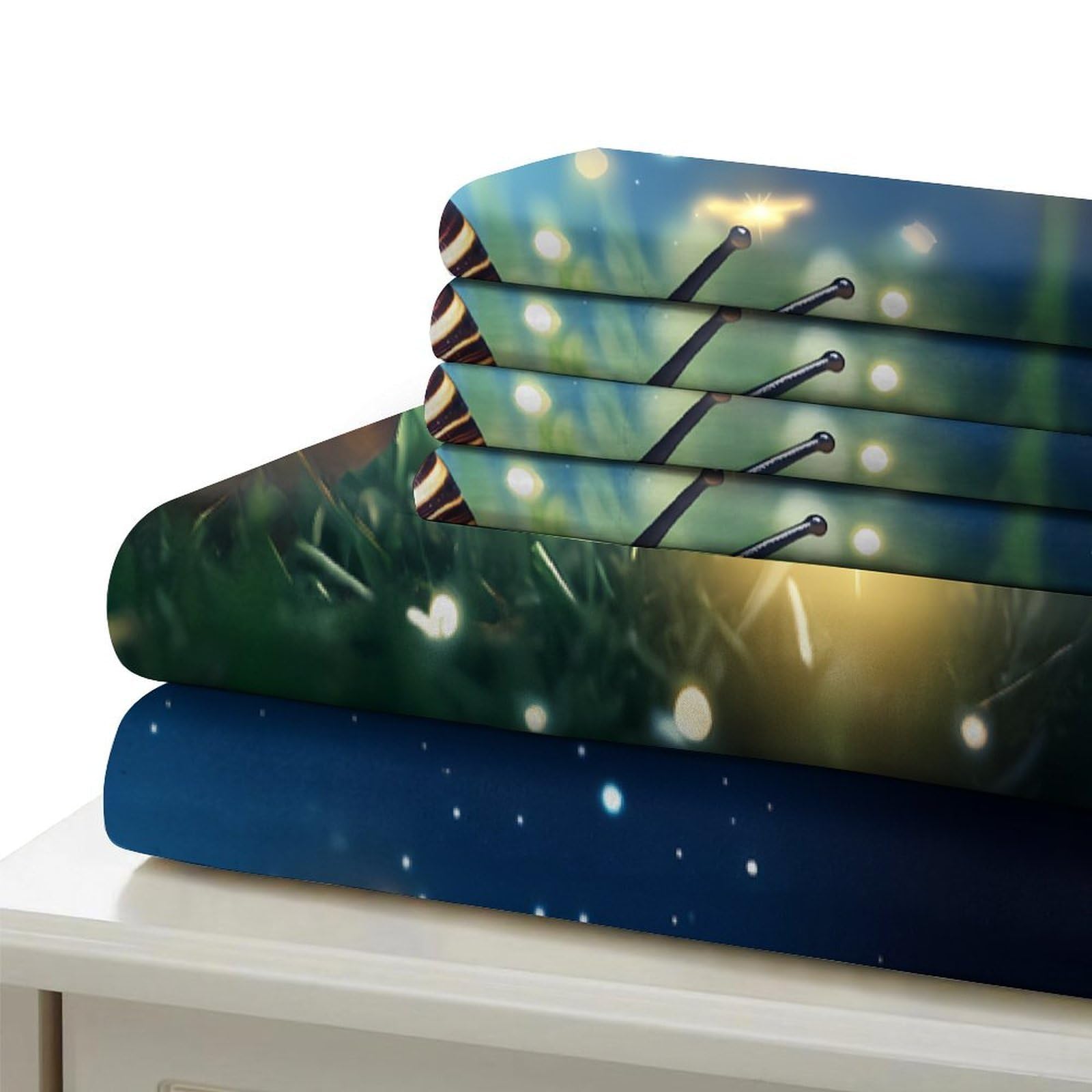 Fantasia di lumaca notturna Impressione 3D 3 pz cover piumone Arte stravagante della natura fodera per edredone microfibra morbida antiacari per bambini ragazzi adulti Super king（260x220cm）