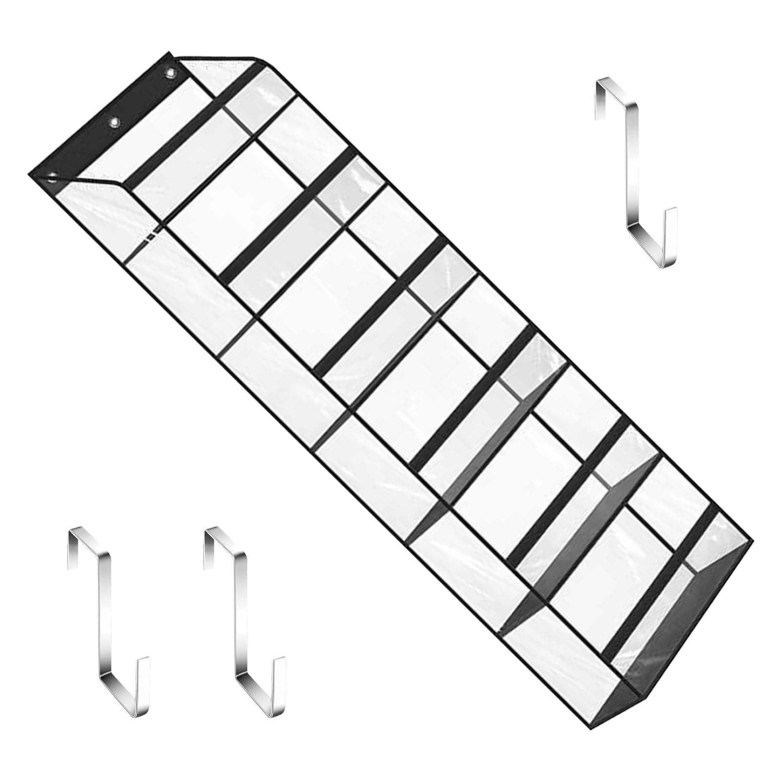 Elnwnnkc Space Saving 6 Compartment Clear Door Back Hanging Bag for Household Item Organization and Clutter Control Hanging Organizers