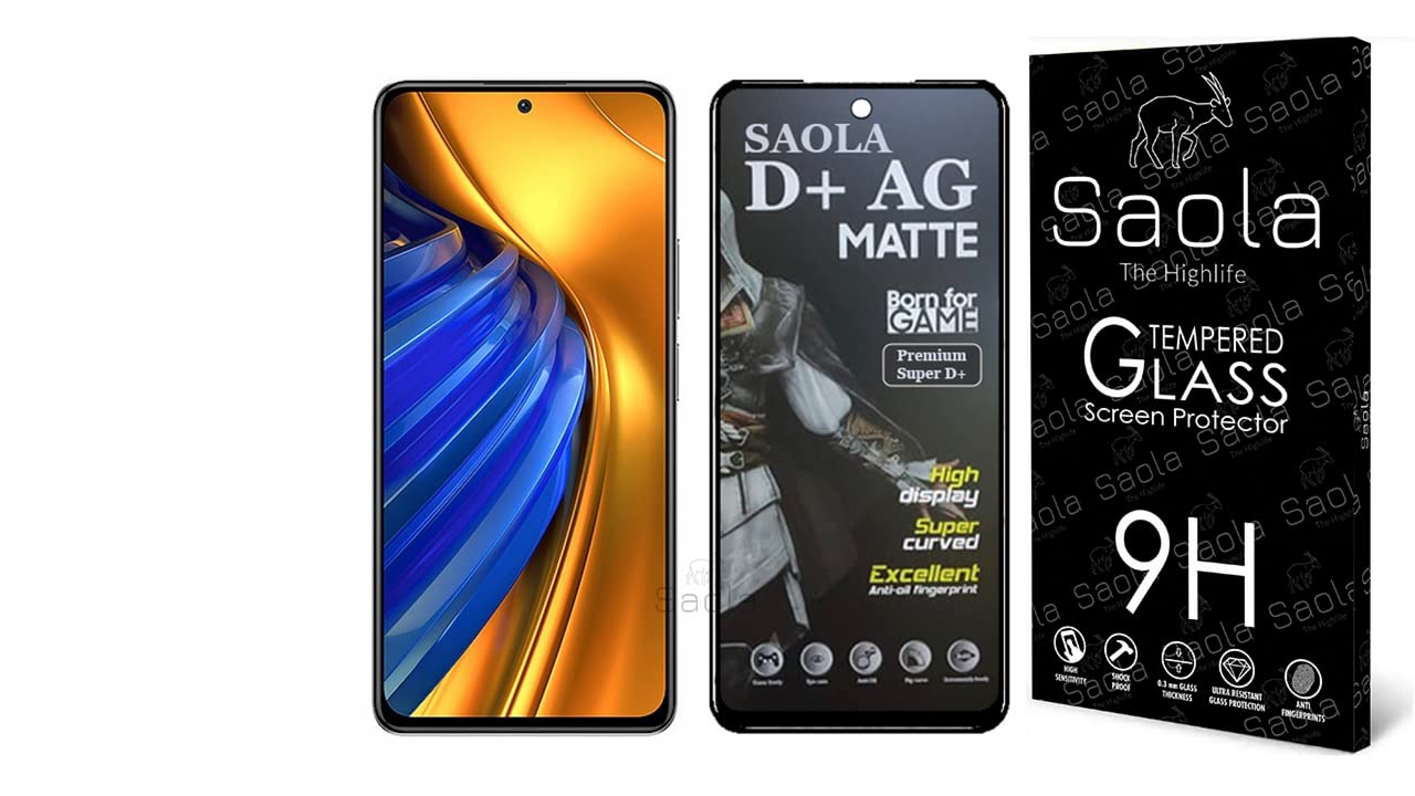 Saola D+ Matte Tempered Glass With 18H Hardness For Poco F4 5G Smartphone (Pack Of 1) With Free Installation Kit. Full Screen Coverage - 6.67 Inch (B0BV39L1KL) Amazon Price History, Amazon Price Tracker