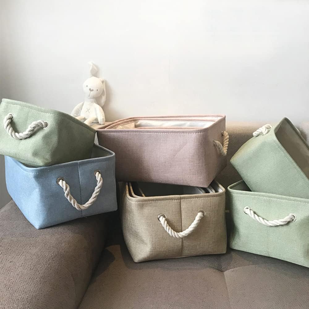 かご・バスケット収納バスケット ックス 布 インテリア雑貨 衣類 小物収納 引き出し 折り畳み式 取っ手付き 高耐久性 長方形収納か