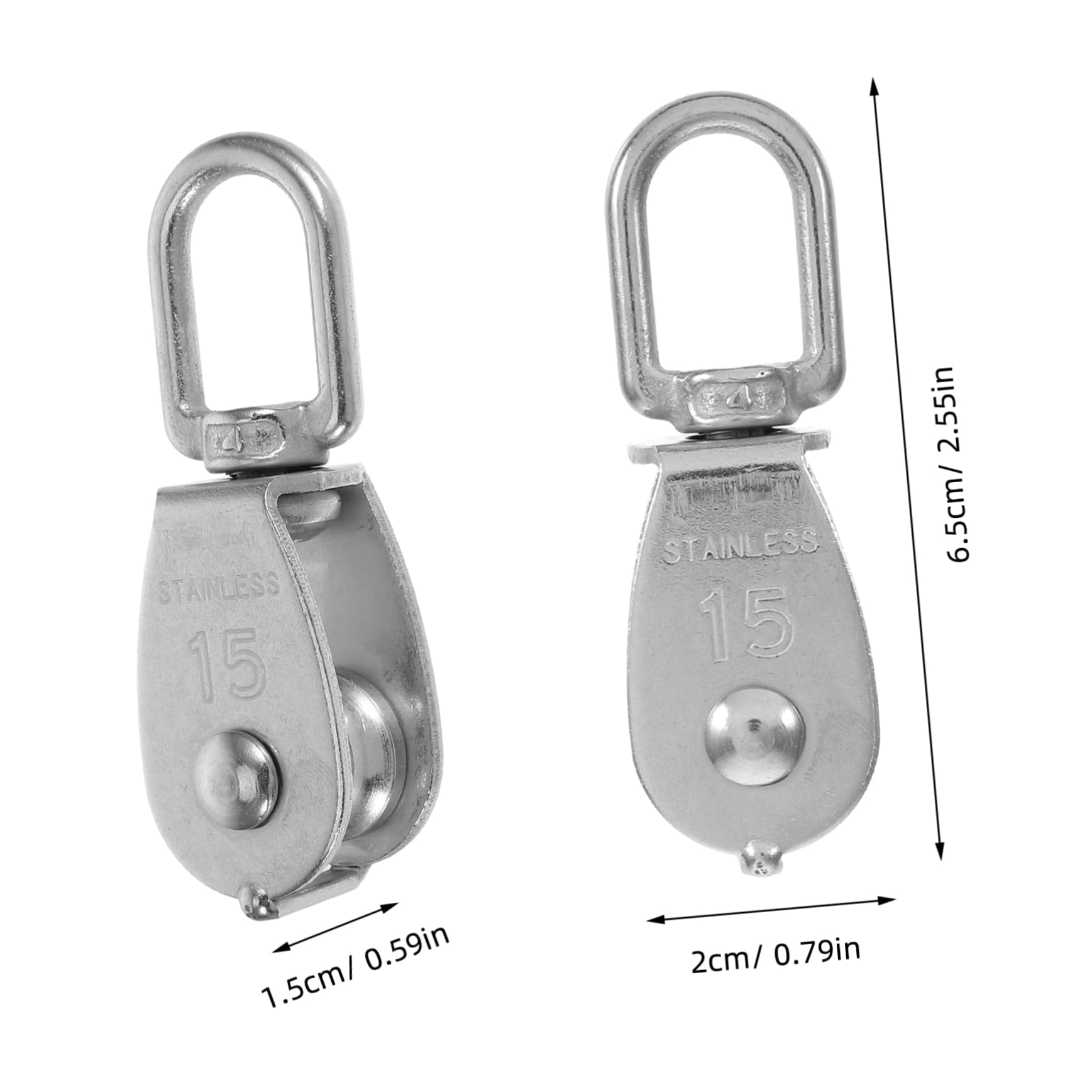 Alipis 4 Pcs Pulley Block Small Pulleys Mini Clothes Rack Cable Pulley Wheel Workout Pulley System Block Belt Pulley Wall Mount Pulley System Mobile Pulley Silver Stainless Steel