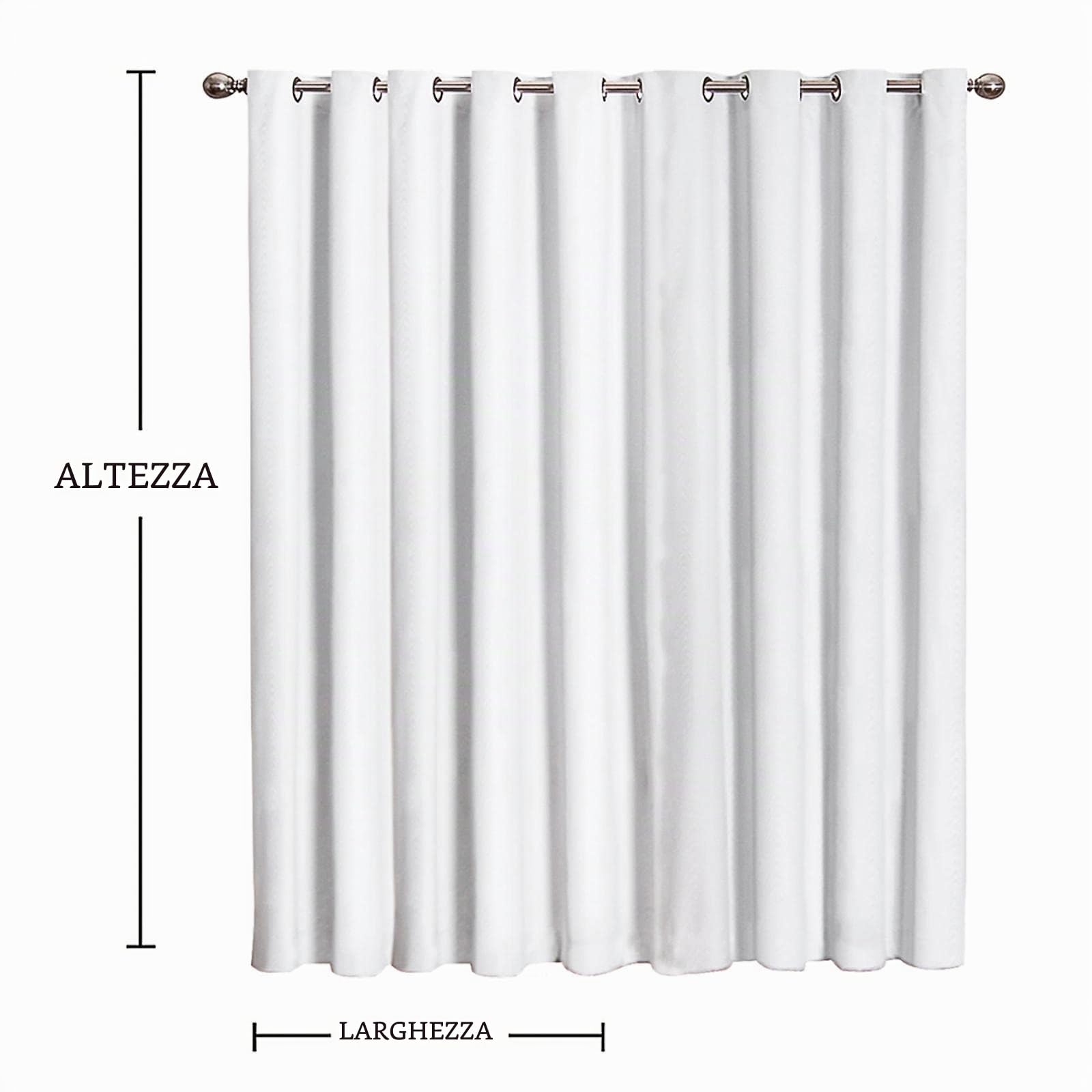 Nero Barocco Moderno Lusso 2 Pezzi Tende Camera Da Letto Cucina Finestra Privacy Tende per Divisorio 2xH280xB200cm Occhiello-Tende