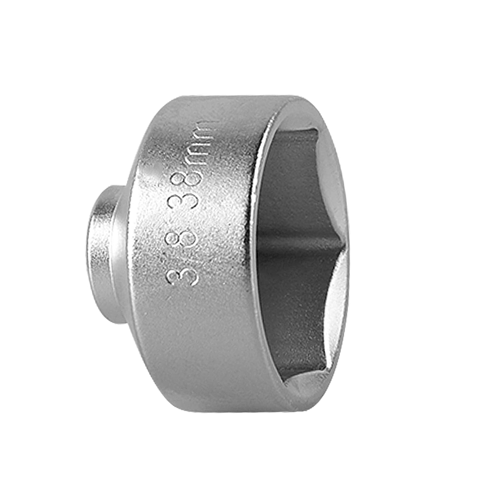 DAYUAN Lot de 5 douilles clés de démontage pour filtre à huile carré 3/8" Cr-V 24,27,32,36,38 mm 6 points