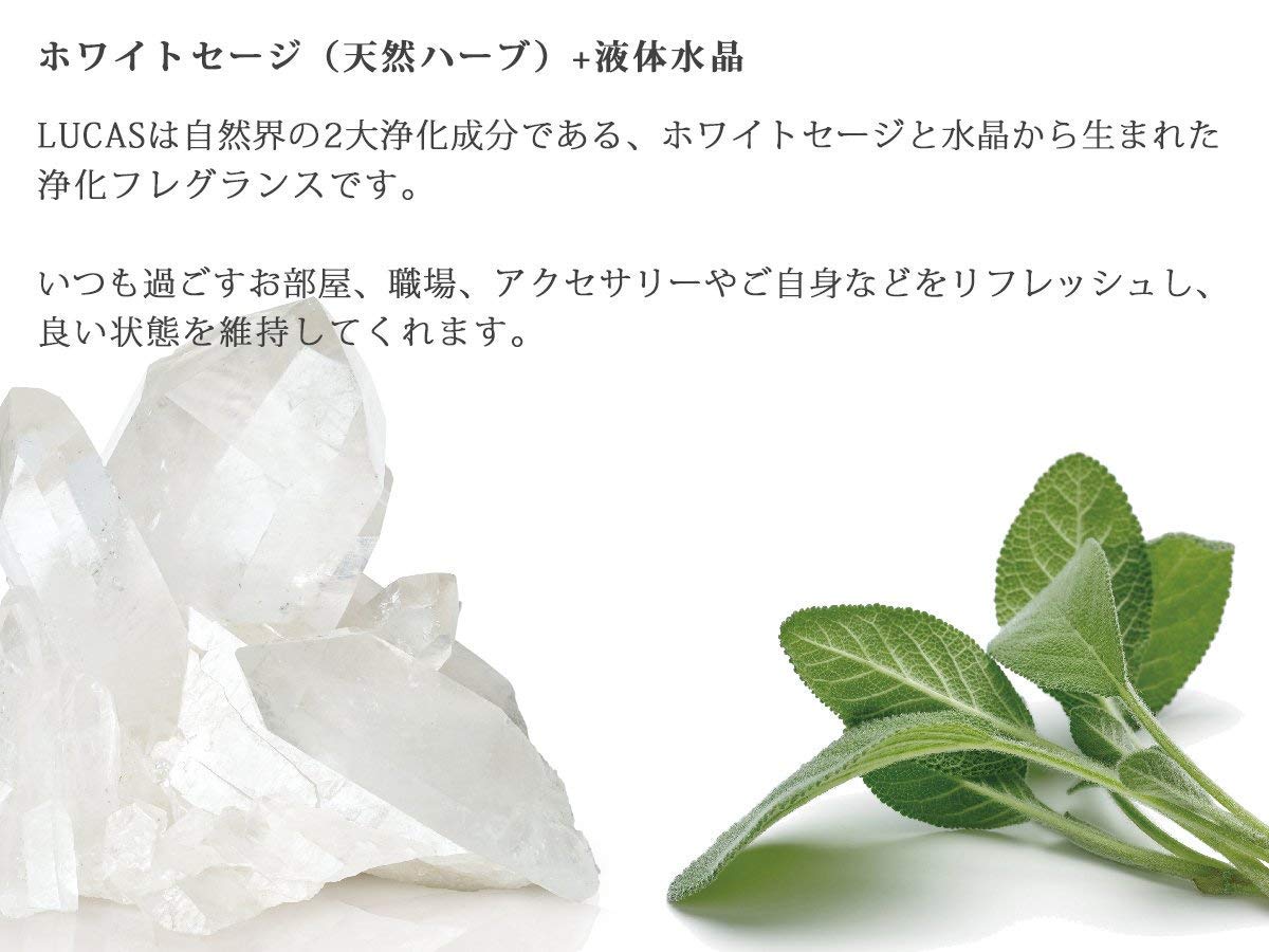 Amazon | LUCAS ホワイトセージ&天然石 浄化キャンドル 【アメジスト