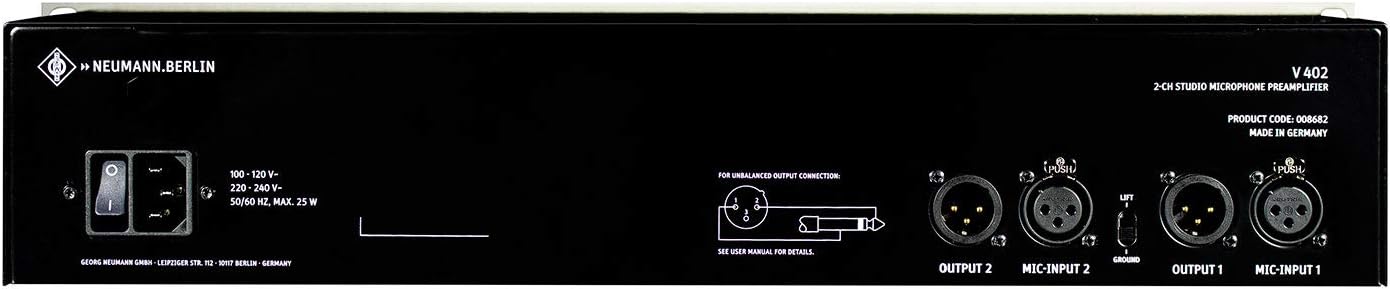 Neumann V 402 2-channel Microphone Preamp | Sweetwater Neumann V