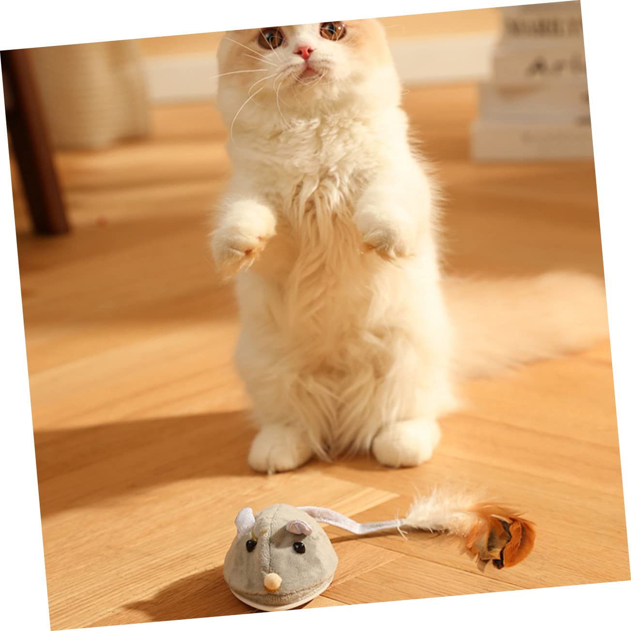 Happyyami 3 Piezas Juguete del Gato del Ratón Gatito Juguetes Pequeño Ratón De Juguete Juguetes para Mascotas Perezoso De Peluche Juguete Gatito Felpa Ratón Gato USB Plastico Abs